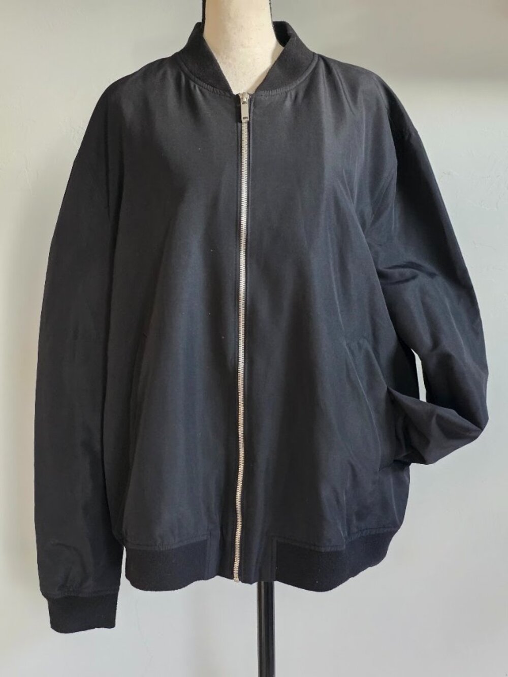 Zara Oversized Bomber Jacket Black XXL Style 6518/321